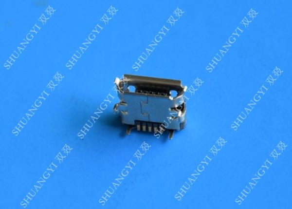 Quality 5 Pin SMT PCB Mount Port Waterproof Micro USB Connector , Female Micro B USB for sale