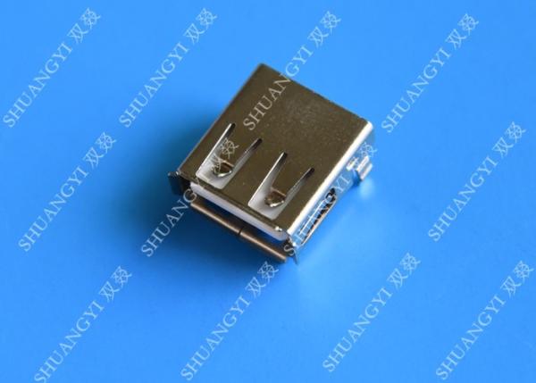 Quality Mini SMD AF Type USB Charging Connector , USB 2.0 4 Pin USB Connector for sale