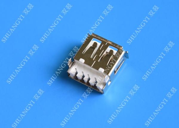 Quality Mini SMD AF Type USB Charging Connector , USB 2.0 4 Pin USB Connector for sale