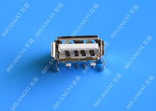 Quality Mini SMD AF Type USB Charging Connector , USB 2.0 4 Pin USB Connector for sale