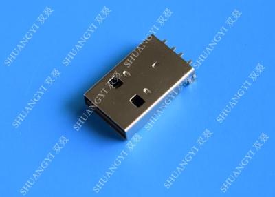 Quality USB 2.0 A Male USB Charging Connector , Plug Jack Mounting Solder 4 Pin PCB for sale