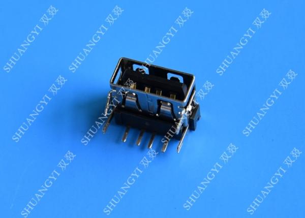 Quality USB 2.0 A Type Female Micro USB Connector Short Body 90 Degree 4 Pin for sale