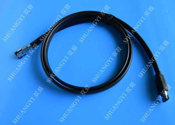 Quality Black 7 Pin External SATA Cable , PC PCB ESATA To SATA Cable With Power for sale