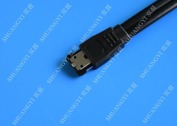 Quality Black 7 Pin External SATA Cable , PC PCB ESATA To SATA Cable With Power for sale