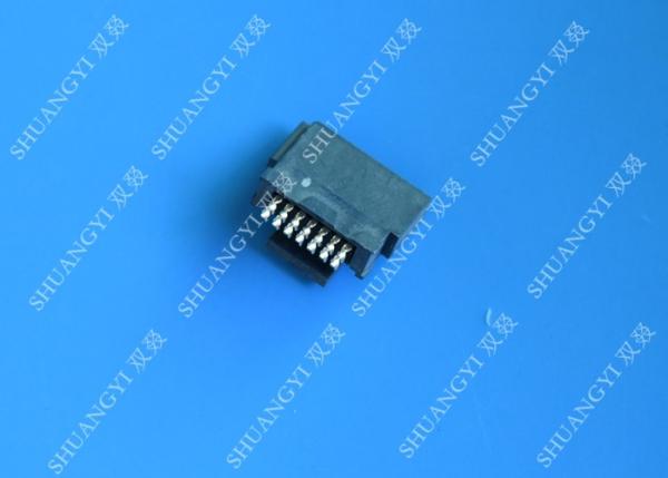 Quality PC SMT Male Connector 7 Pin ESATA Port Connector Crimp Type With Latch for sale