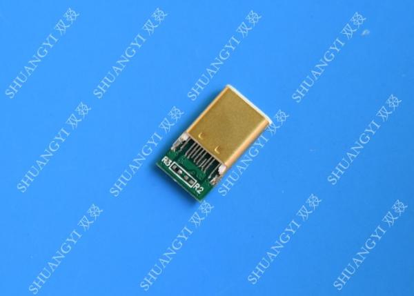 Quality Slim USB 3.1 Waterproof Micro USB Connector , SMT Type C Male Connector for sale