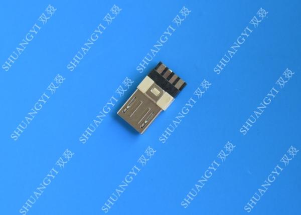 Quality 5 Pin Mobile Phone Waterproof Micro USB Connector , Male Type A USB Connector for sale