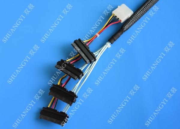 Quality SFF 8087 To SFF 8482 Dual Port SAS Power Cable SAS TO SAS Length 0.65m for sale