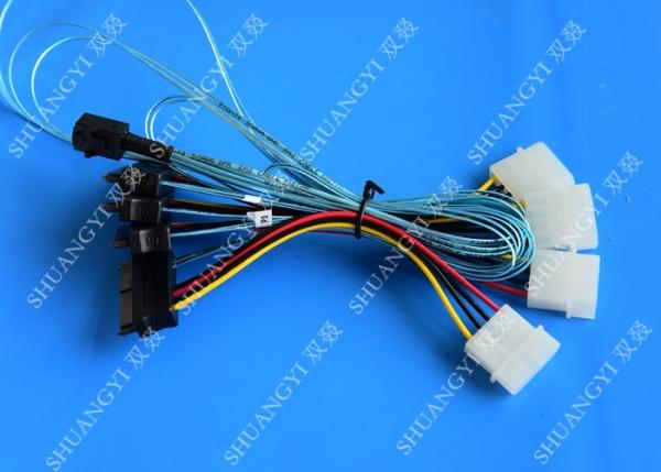 Quality 0.5m SFF-8643 to 4xSFF-8482 Internal SAS Cable SAS 29Pin for Power for sale