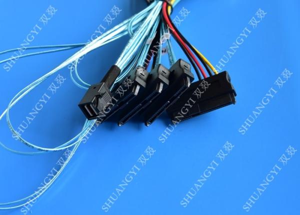 Quality 0.5m SFF-8643 to 4xSFF-8482 Internal SAS Cable SAS 29Pin for Power for sale