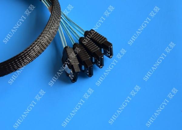 Quality 8 Inch SATA III 6.0 Gbps 7 Pin Female To Female Data Cable With Locking Latch for sale