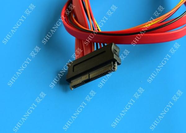 Quality Red SATA Data Cable Slimline SATA To SATA Female / Male Adapter With Power for sale