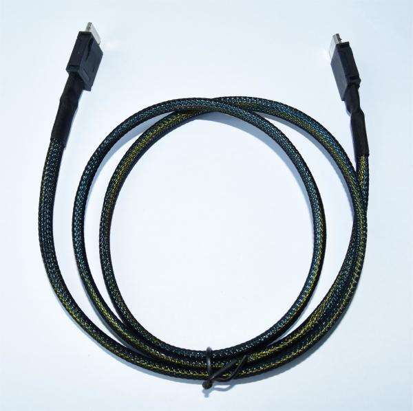 Quality USB-a to USB-a Sff8611 4X to Sff8611 4X L =1000mm 32AWG 85ohm Wire Connector for sale