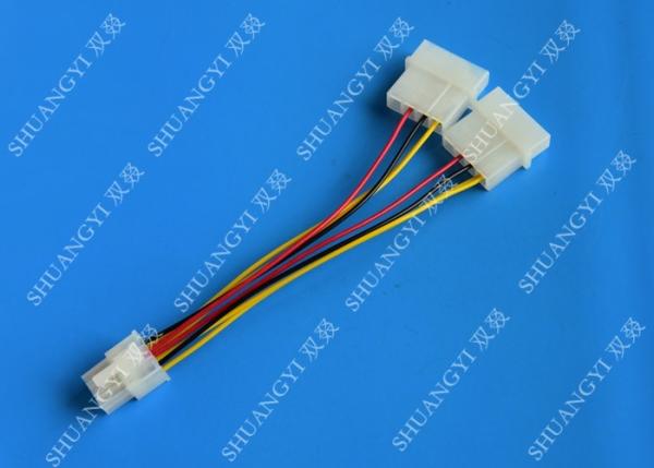 Quality 6 Pin PCIe to 2x Molex Power Cable - 6 Inches Dual 4Pin Molex Connector for sale