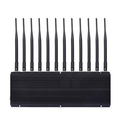 China Portable 20W Handheld WiFi Signal Jammer 360 Degree Omni Directional Cooling Fan 25m Radius for sale