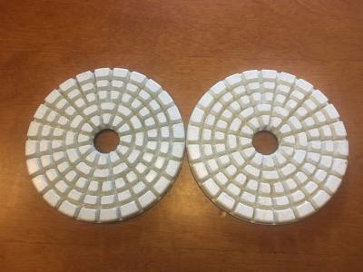 China High Effiective 4'' Dry Diamond Polishing Pads With 5 Steps 50# 100# for sale