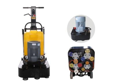 China 12pcs 10HP Multihead Marble Floor Polisher With Vacuum Port for sale