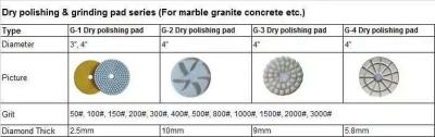 China Special For Dry Polishing For Marble / Concrete Dry Diamond Polishing Pad for sale