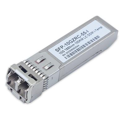China 10GBASE 10G Optical Transceiver SFP+ ZR 100km Long Distance 1550nm Duplex LC SMF for sale