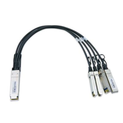 China Direct Attach Copper Twinax DAC Cables Cisco Compatible 40G QSFP+ To 4x10G SFP+ for sale