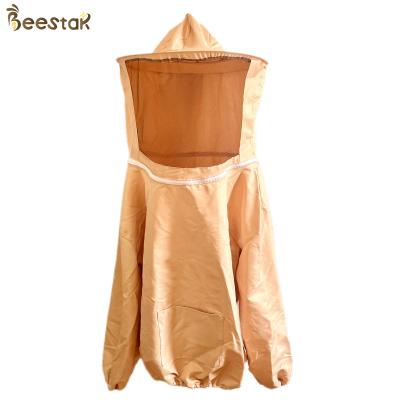 China Apricot Color Thicker Bee Jacket Beekeeping Jacket Free Size for Beekeepers for sale