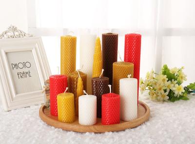 China Colorful Beeswax Candles Handmade Beeswax Foundation Sheets Candles Home for sale