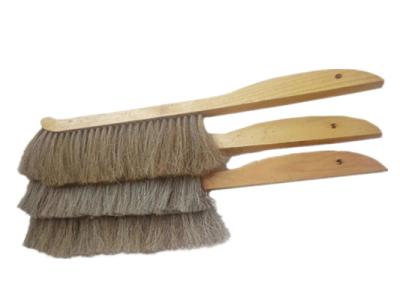 China Double Rows Horsehair Bee Brush Wooden Handle for Beekeepers for sale