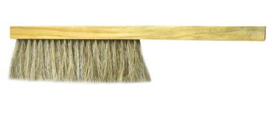 China Long Handle Horsehair Bee Brush Two Double Rows in Yellow Color for Beekeeping for sale