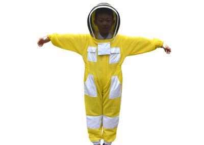 China Los niños amarillean color ropa protectora ventilada tres capas de la apicultura en venta