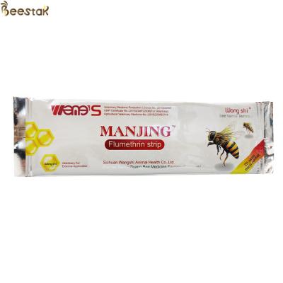 China 20 tiras por saco Wangshi Bee Medicine/MANJING Flumethrin Strip Varroa Mite Treatment for Bees à venda