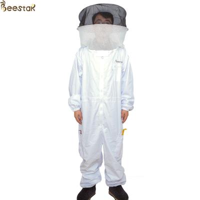 中国 S-XXLは円形のベールの養蜂のスーツの蜂の看守の綿のスーツが付いている蜂のジャケットを換気した 販売のため