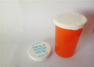China Translucent Amber Child Proof Bottles 30DR Odorless Medical Grade Polypropylene for sale