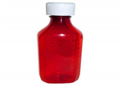 China Medical Grade PET Liquid Medicine Bottles , Odorless Seal Amber Oval Pharmacy Bottles for sale