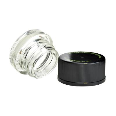China 5 Ml Transparancy Screw Top Glass Concentrate Containers / Cosmetic Jars With Lids for sale