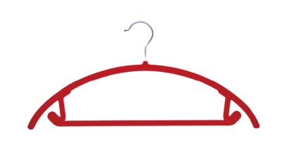 China High End Huggable Non Slip Velvet Flocked Hangers For Casual Clothing for sale