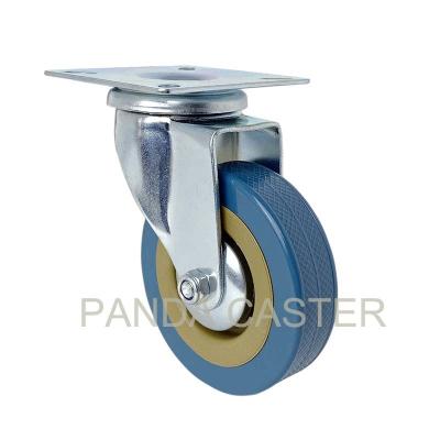 China Medium Duty Institutional Casters 75mm PVC Trolley Wheels Swivel Top Plate for sale