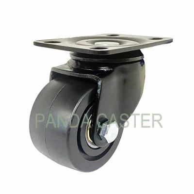 China 65mm Low Profile Heavy Duty Swivel Casters Top Plate Polypropylene Wheel for sale