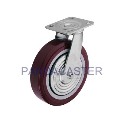China 8 Inch Heavy Duty Caster Wheels , Polyurethane Swivel Casters for sale