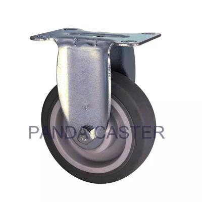 China 4 echador fijo TPR de la placa superior para trabajos de tipo medio de goma plástica terma de la rueda de la pulgada en venta