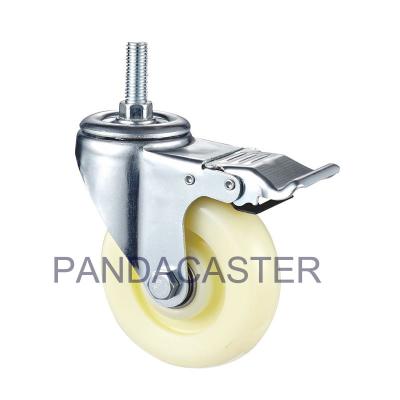 China Panda 4 Inch Swivel Caster , Polypropylene Casters Wheel With Double Lock Brake for sale