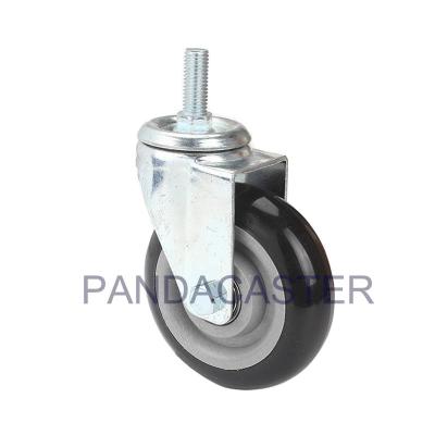 China PU Tread PP Core Medium Duty Casters 4 Inch Swivel Castor Wheels for sale