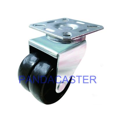 China Top Plate Swivel Furniture Moving Casters Double Row Polypropylene Wheels for sale