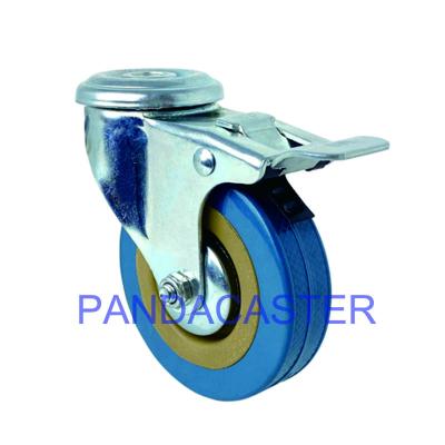 China 3 Inch PVC Wheels Bolt Hole Caster , Trolley Swivel Type 75mm Wheel Diameter for sale