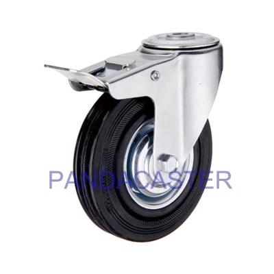 China Furniture / Trolleys Industrial Caster Wheels With Total Brake Device for sale