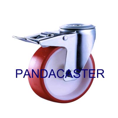 China Factory Industrial Caster Wheels 5 Inch With Dual Brake Device for sale