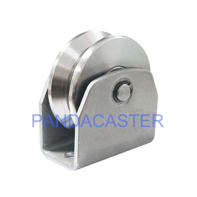 China Fixed Sliding Gate Wheels 73mm Y Grooved Steel Track Rollers for sale