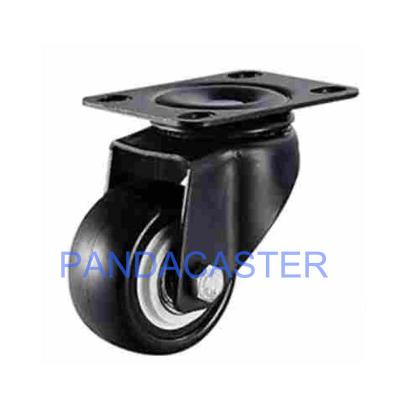 China Ball Bearing Swivel Casters And Wheels 50mm 2 Inch Black For Furniture for sale