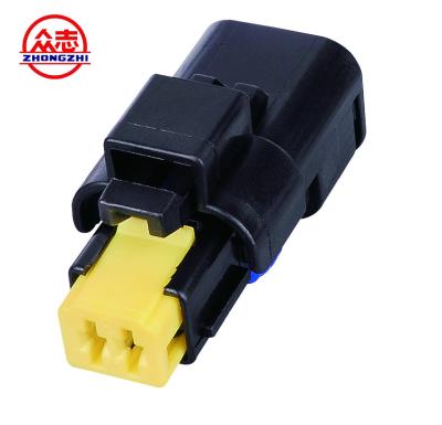 China Black Waterproof Auto Wire Connectors / Waterproof Electrical Connectors 2 Wire for sale
