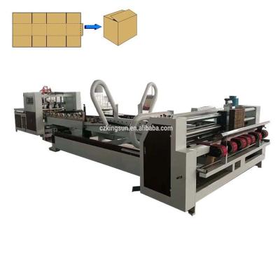 China Separate Correction Box Folder Gluer Machine Quick For Straight Line Box for sale