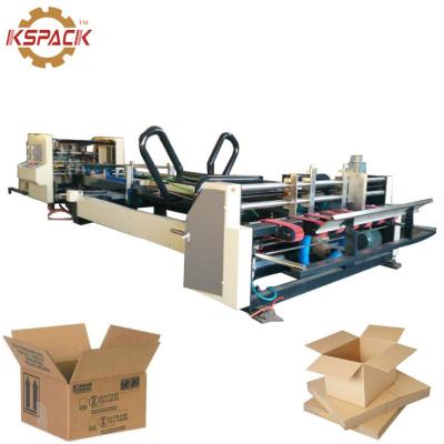 China AFG 2400 Paper Box Folder Gluer Machine For Automatic Cardboard White Color for sale